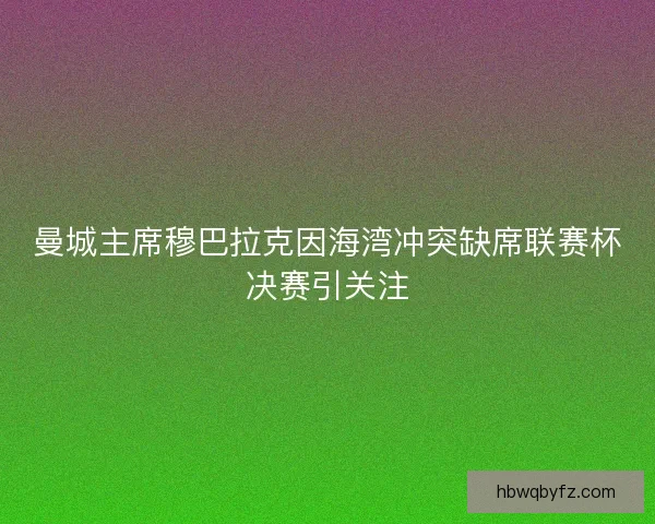 曼城主席穆巴拉克因海湾冲突缺席联赛杯决赛引关注
